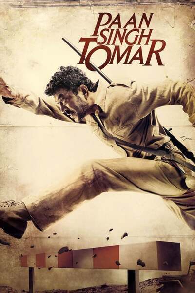 Paan Singh Tomar Hindi Dubbed Movie Poster (2012)