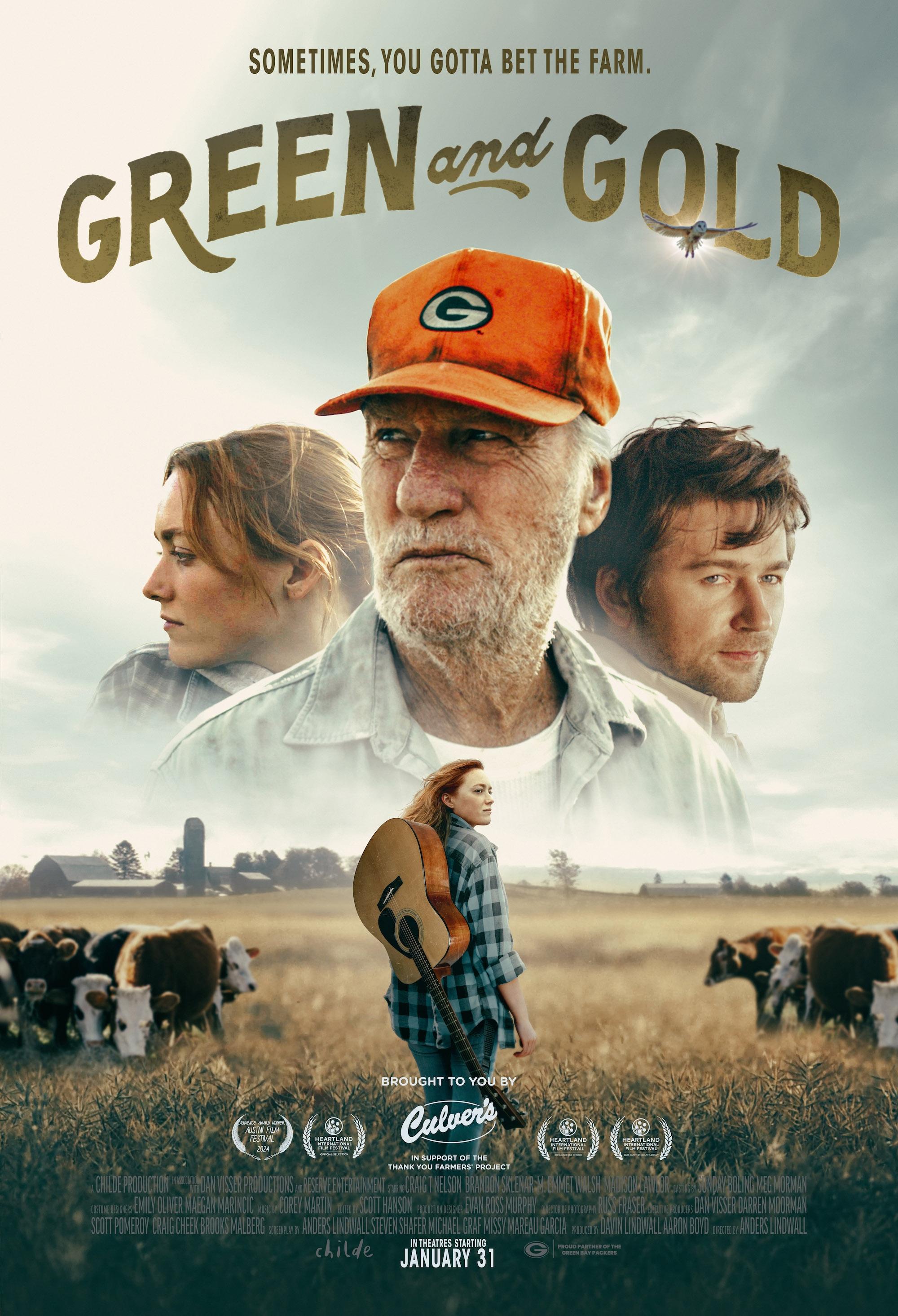Green and Gold Hindi Dubbed Movie Poster (2025)