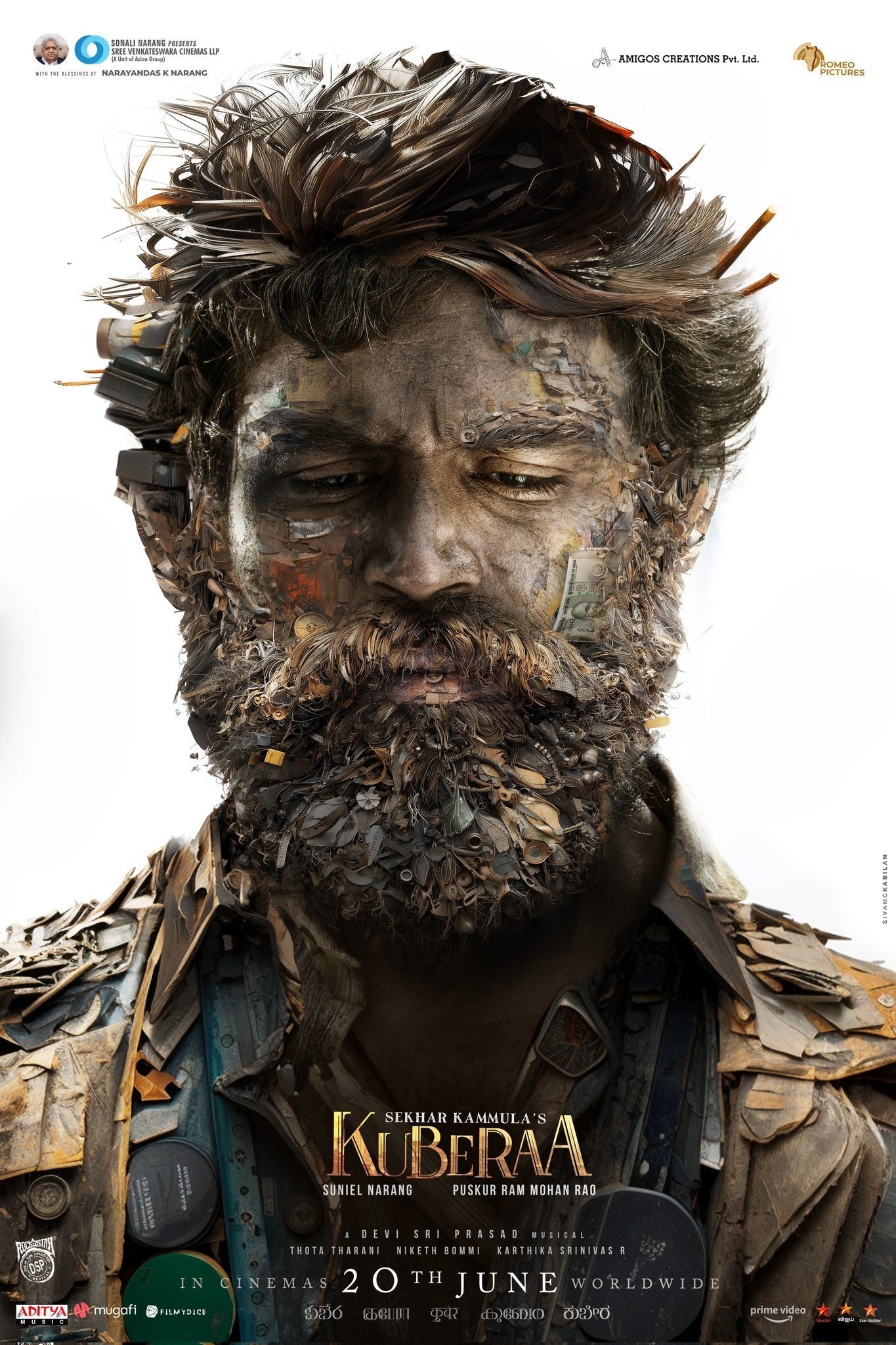Kuberaa Hindi Dubbed Movie Poster (2025)